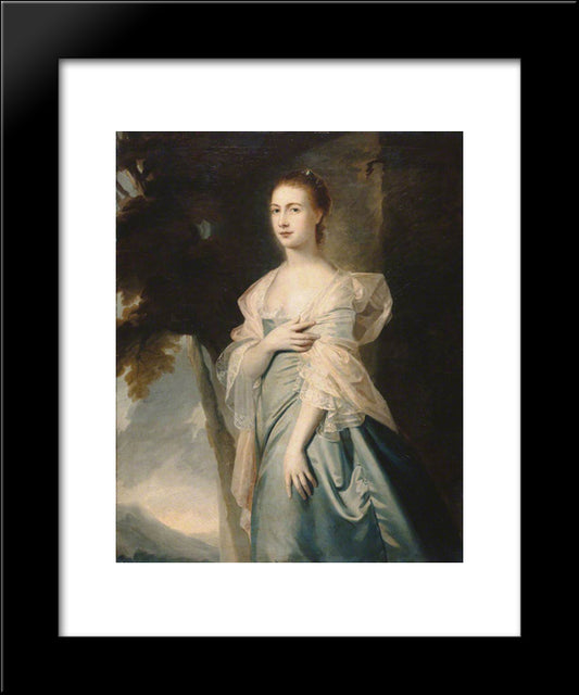 Mrs Margaret Ainslie 20x24 Black Modern Wood Framed Art Print Poster by Romney, George