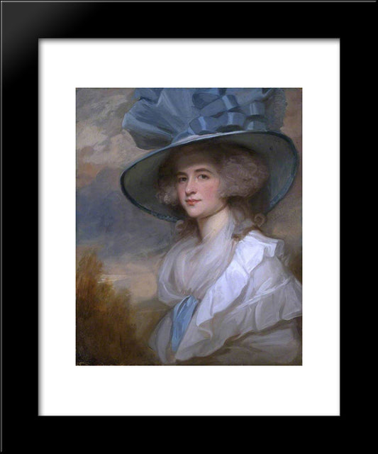 Mrs Robert Trotter Of Bush 20x24 Black Modern Wood Framed Art Print Poster by Romney, George