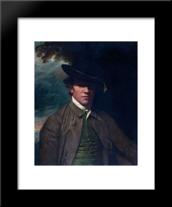 Portrait Of A Young Man Of The Maynard Family 20x24 Black Modern Wood Framed Art Print Poster by Romney, George