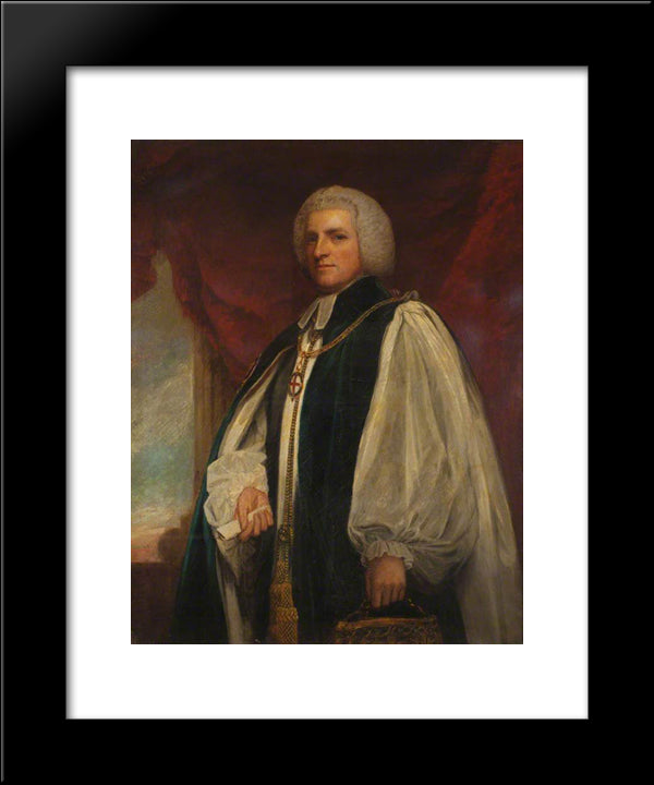 Shute Barrington, Bishop Of Durham 20x24 Black Modern Wood Framed Art Print Poster by Romney, George