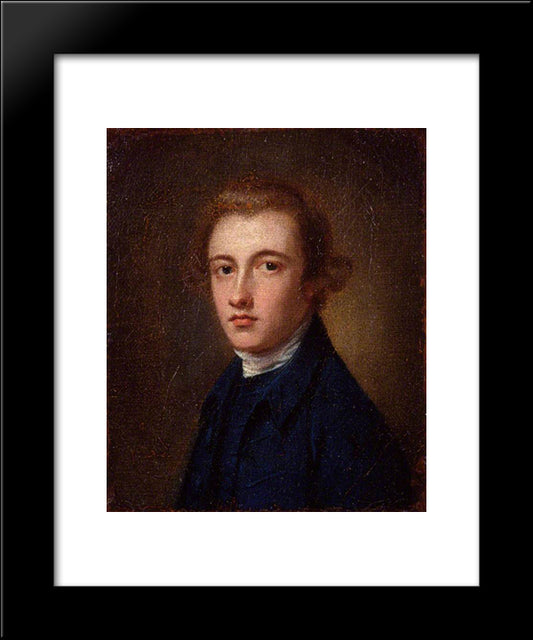 Unknown Man, Formerly Known As Peter Romney 20x24 Black Modern Wood Framed Art Print Poster by Romney, George