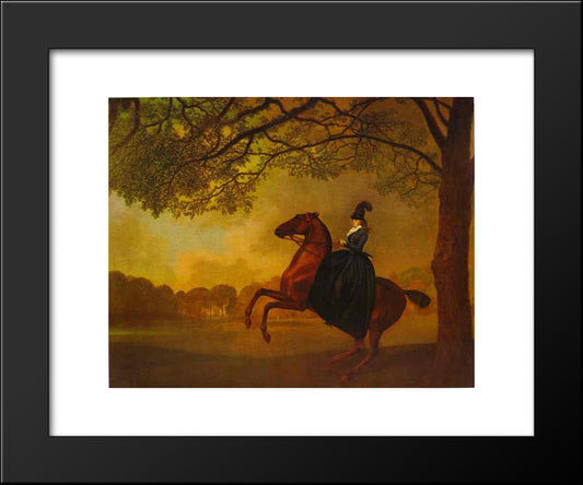 Laetitia, Lady Lade 20x24 Black Modern Wood Framed Art Print Poster by Stubbs, George