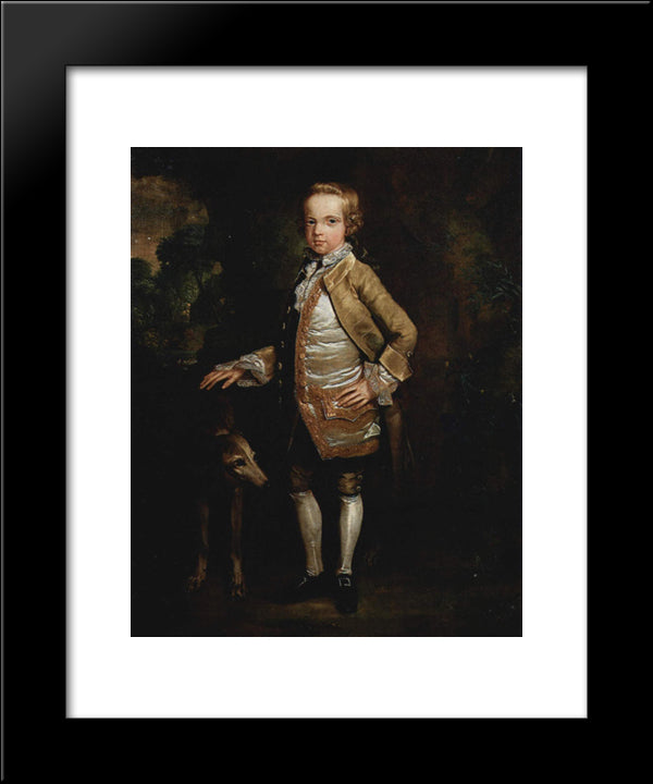 Portrait Of John Nelthorpe As A Child 20x24 Black Modern Wood Framed Art Print Poster by Stubbs, George