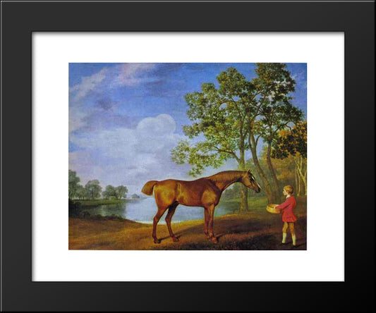 Pumpkin With A Stable Lad 20x24 Black Modern Wood Framed Art Print Poster by Stubbs, George