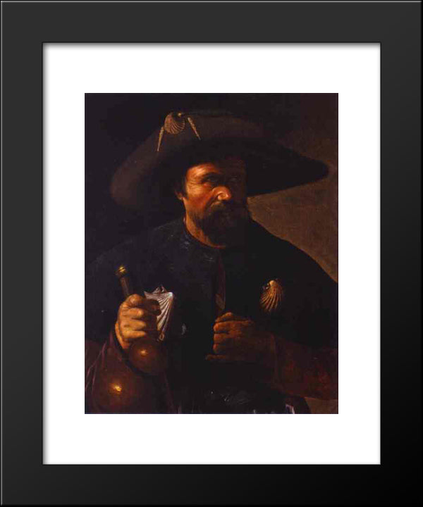 St. James The Greater 20x24 Black Modern Wood Framed Art Print Poster by La Tour, Georges de