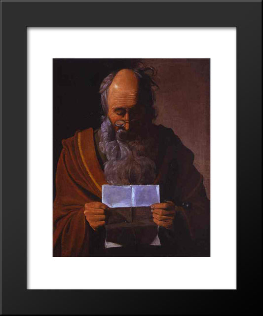 St. Paul 20x24 Black Modern Wood Framed Art Print Poster by La Tour, Georges de