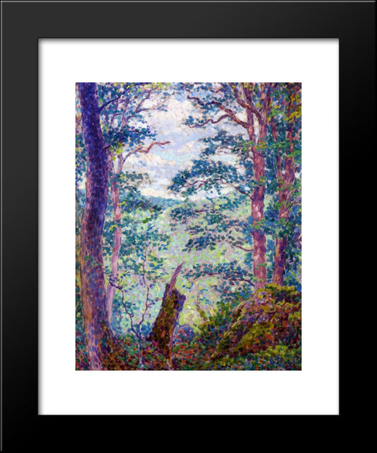In The Forest 20x24 Black Modern Wood Framed Art Print Poster by Lacombe, Georges