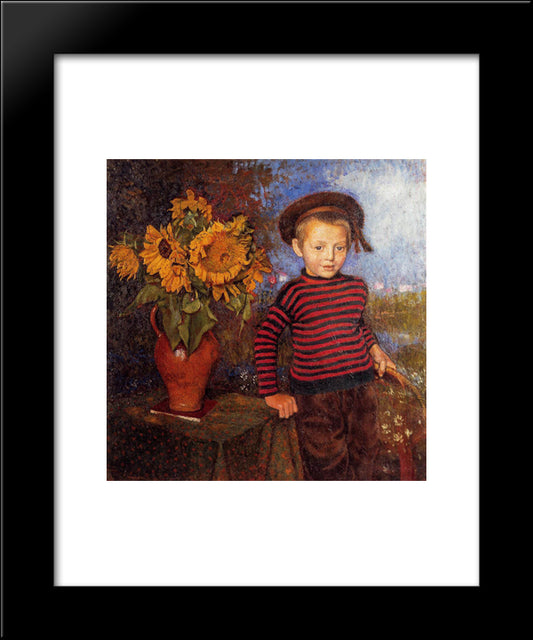 Little Pierre 20x24 Black Modern Wood Framed Art Print Poster by Lemmen, Georges