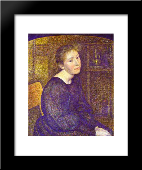 Portrait Of Mme Lemmen 20x24 Black Modern Wood Framed Art Print Poster by Lemmen, Georges