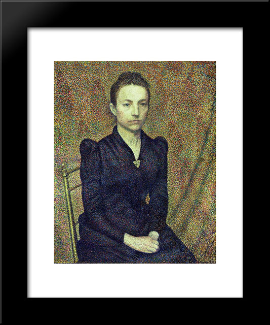 Portrait Of The Artist'S Sister 20x24 Black Modern Wood Framed Art Print Poster by Lemmen, Georges