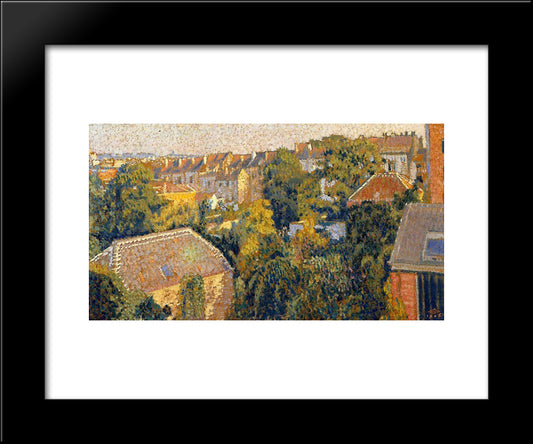 Rooftops 20x24 Black Modern Wood Framed Art Print Poster by Lemmen, Georges