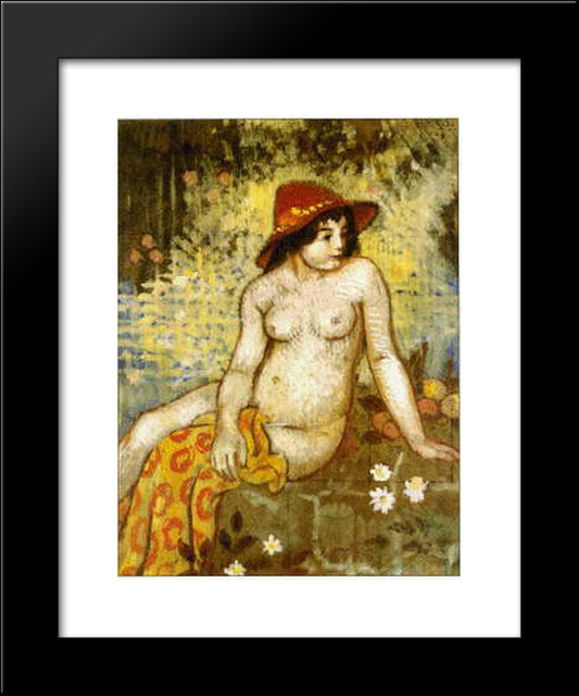 Young Bather 20x24 Black Modern Wood Framed Art Print Poster by Lemmen, Georges