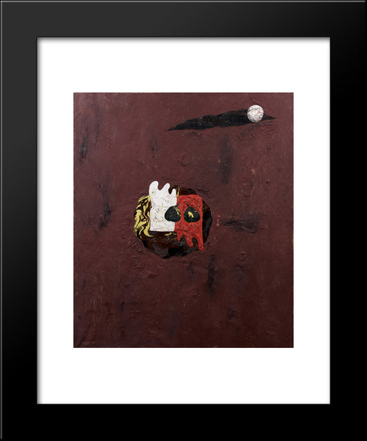 Red Glove And White Glove 20x24 Black Modern Wood Framed Art Print Poster by Papazoff, Georges