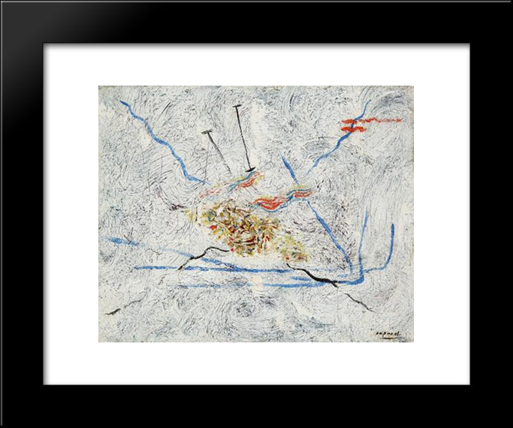 The Sea 20x24 Black Modern Wood Framed Art Print Poster by Papazoff, Georges
