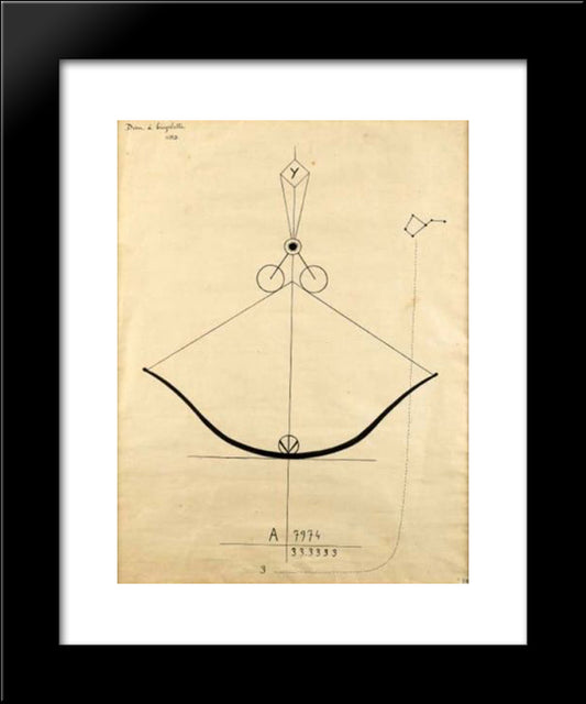 Dieu A Bicyclette 20x24 Black Modern Wood Framed Art Print Poster by Ribemont Dessaignes, Georges