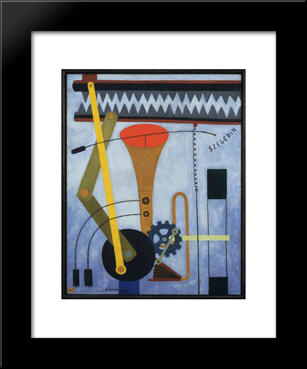 Silence 20x24 Black Modern Wood Framed Art Print Poster by Ribemont Dessaignes, Georges