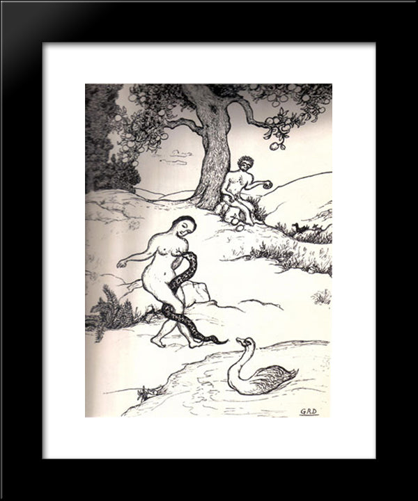Untitled 20x24 Black Modern Wood Framed Art Print Poster by Ribemont Dessaignes, Georges