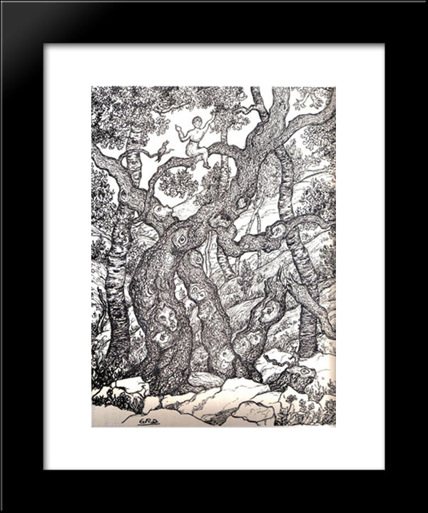 Untitled (Forest) 20x24 Black Modern Wood Framed Art Print Poster by Ribemont Dessaignes, Georges
