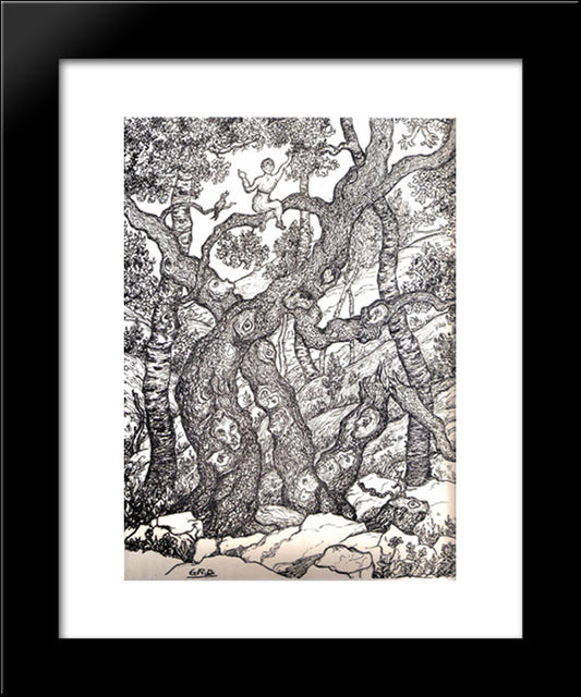 Untitled (Forest) 20x24 Black Modern Wood Framed Art Print Poster by Ribemont Dessaignes, Georges