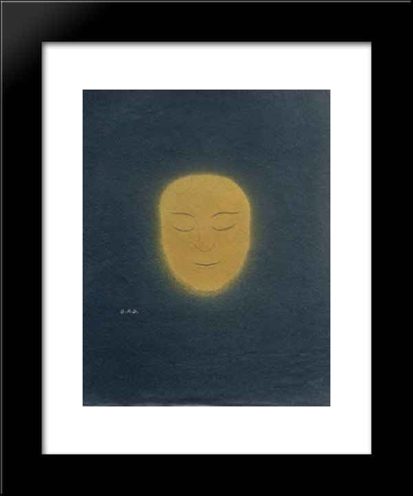 Untitled (Sun Face) 20x24 Black Modern Wood Framed Art Print Poster by Ribemont Dessaignes, Georges