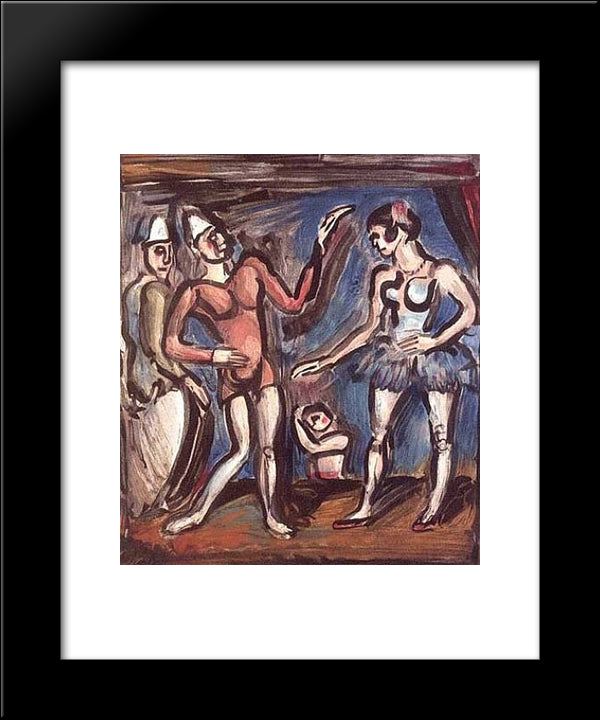 La Parade 20x24 Black Modern Wood Framed Art Print Poster by Rouault, Georges