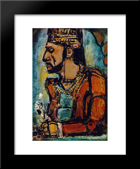 The Old King 20x24 Black Modern Wood Framed Art Print Poster by Rouault, Georges