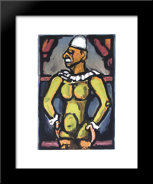 Triste Os From Cirque De L'Etoile Filante 20x24 Black Modern Wood Framed Art Print Poster by Rouault, Georges