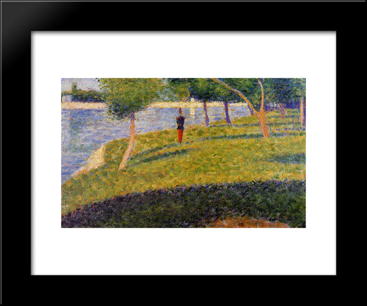 Cadet From Saint-Cyr 20x24 Black Modern Wood Framed Art Print Poster by Seurat, Georges