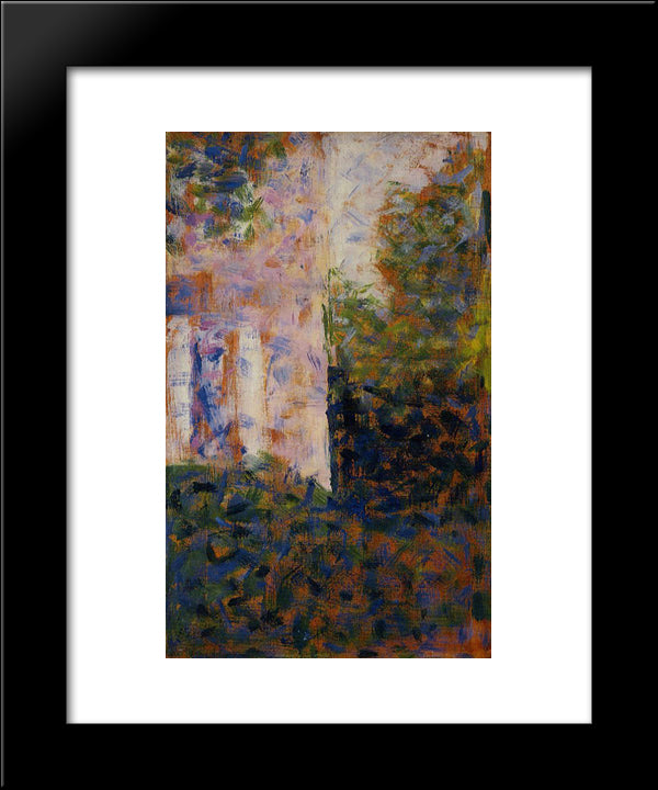 Corner Of A House 20x24 Black Modern Wood Framed Art Print Poster by Seurat, Georges
