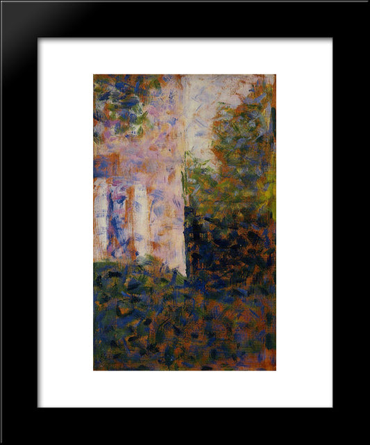 Corner Of A House 20x24 Black Modern Wood Framed Art Print Poster by Seurat, Georges