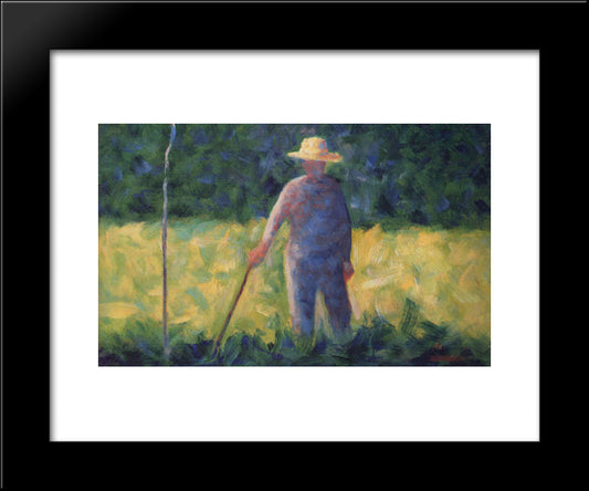 Gardener 20x24 Black Modern Wood Framed Art Print Poster by Seurat, Georges