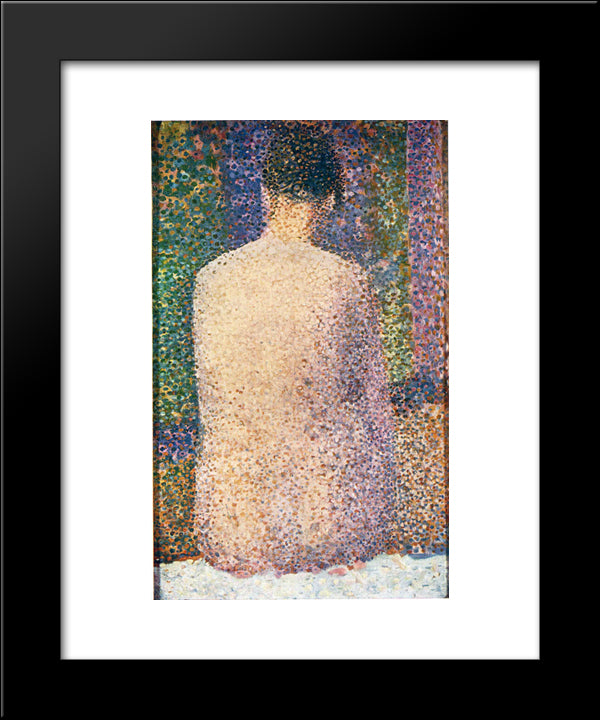 Model From The Back 20x24 Black Modern Wood Framed Art Print Poster by Seurat, Georges