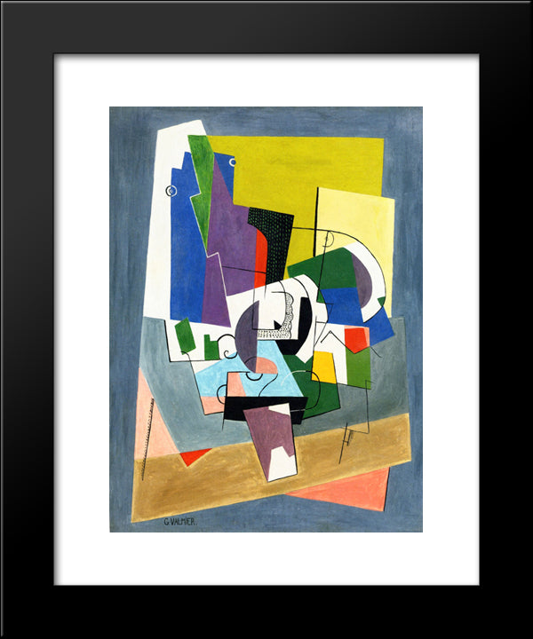 Composition 20x24 Black Modern Wood Framed Art Print Poster by Valmier, Georges