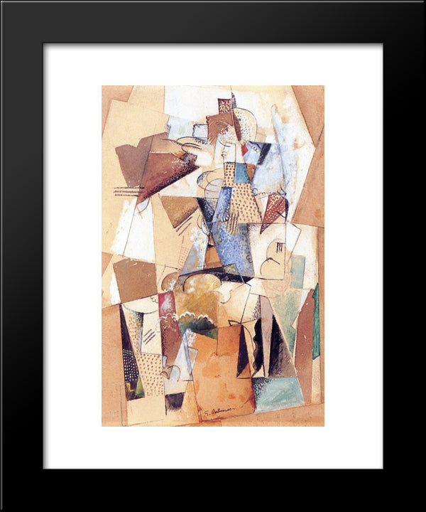 Figure 20x24 Black Modern Wood Framed Art Print Poster by Valmier, Georges