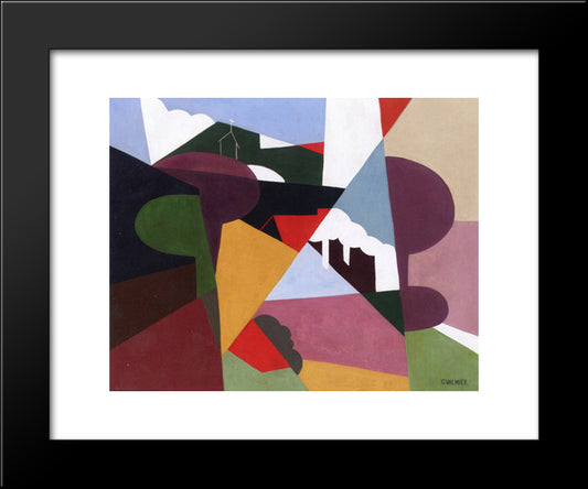 Landscape, La Ciotat 20x24 Black Modern Wood Framed Art Print Poster by Valmier, Georges