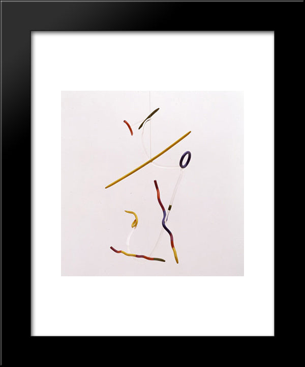 Colours In Space 20x24 Black Modern Wood Framed Art Print Poster by Vantongerloo, Georges