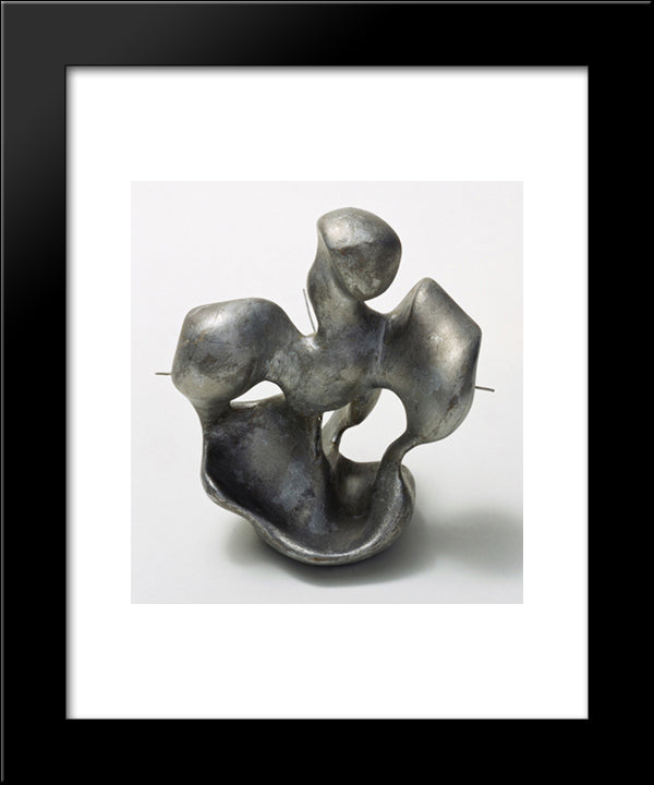 Construction Within A Sphere 20x24 Black Modern Wood Framed Art Print Poster by Vantongerloo, Georges