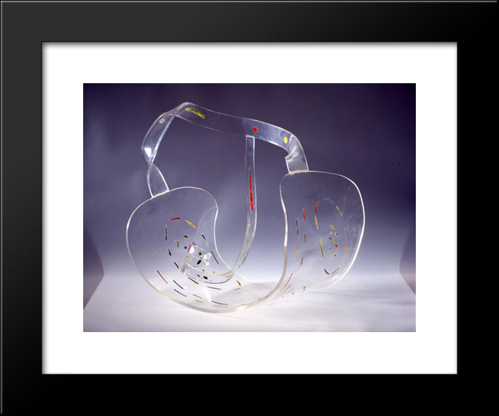 Forms And Colours In Space 20x24 Black Modern Wood Framed Art Print Poster by Vantongerloo, Georges