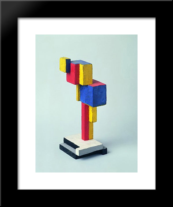 Komposition Aus Dem Ovoid 20x24 Black Modern Wood Framed Art Print Poster by Vantongerloo, Georges