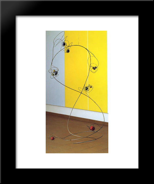 Masses Dans L'Univers 20x24 Black Modern Wood Framed Art Print Poster by Vantongerloo, Georges