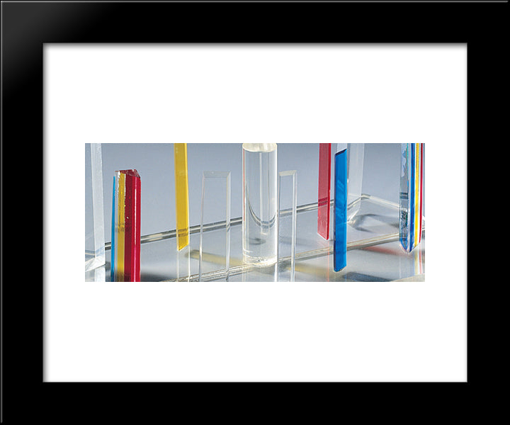 Plusieurs Elements 20x24 Black Modern Wood Framed Art Print Poster by Vantongerloo, Georges