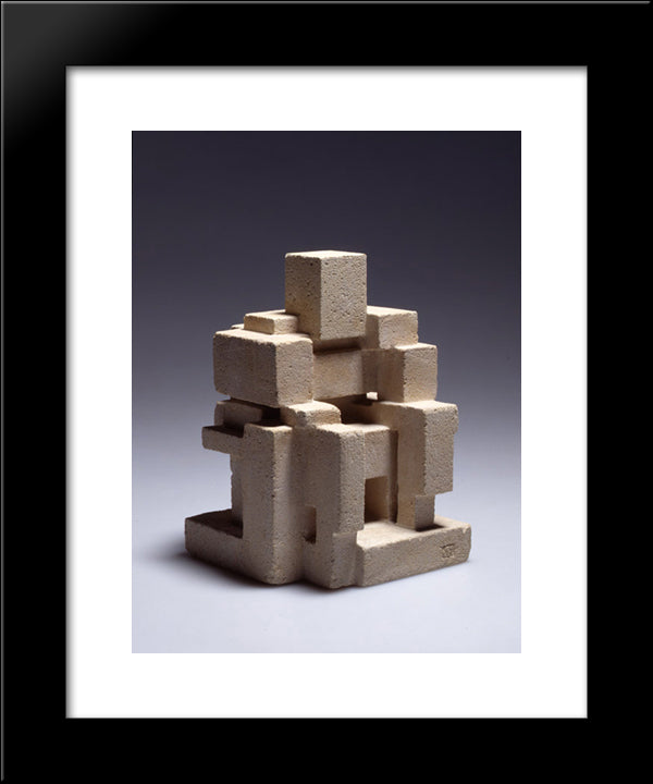 Rapports De Volumes 20x24 Black Modern Wood Framed Art Print Poster by Vantongerloo, Georges