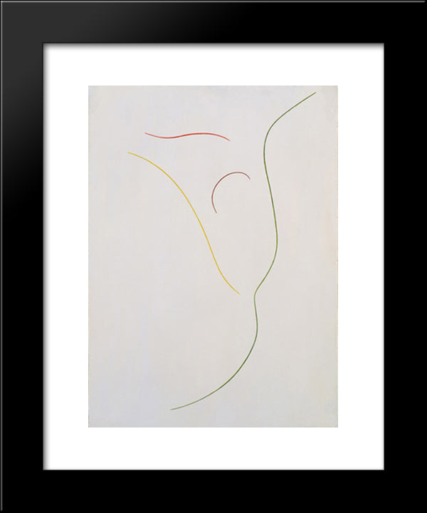 Relation Of Lines And Colors 20x24 Black Modern Wood Framed Art Print Poster by Vantongerloo, Georges