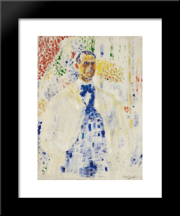 Self - Portrait 20x24 Black Modern Wood Framed Art Print Poster by Vantongerloo, Georges