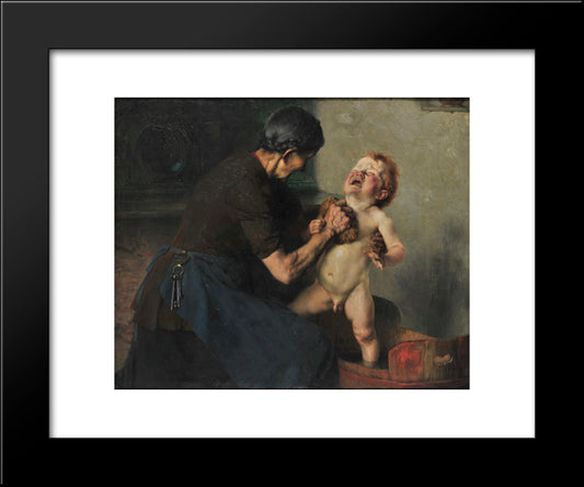 Cold Shower 20x24 Black Modern Wood Framed Art Print Poster by Jakobides, Georgios