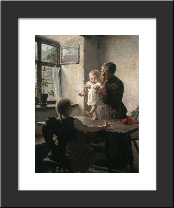 First Steps 20x24 Black Modern Wood Framed Art Print Poster by Jakobides, Georgios
