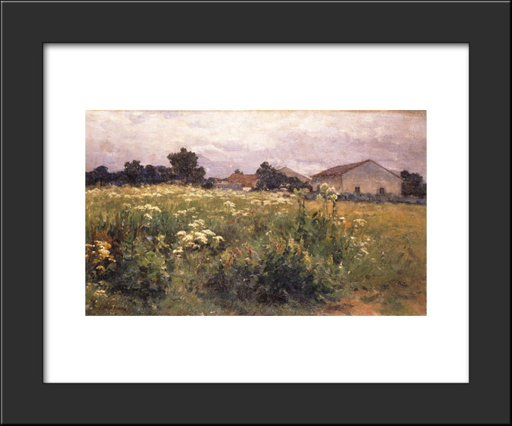Grassy Field 20x24 Black Modern Wood Framed Art Print Poster by Jakobides, Georgios