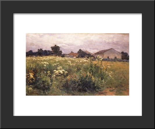 Grassy Field 20x24 Black Modern Wood Framed Art Print Poster by Jakobides, Georgios