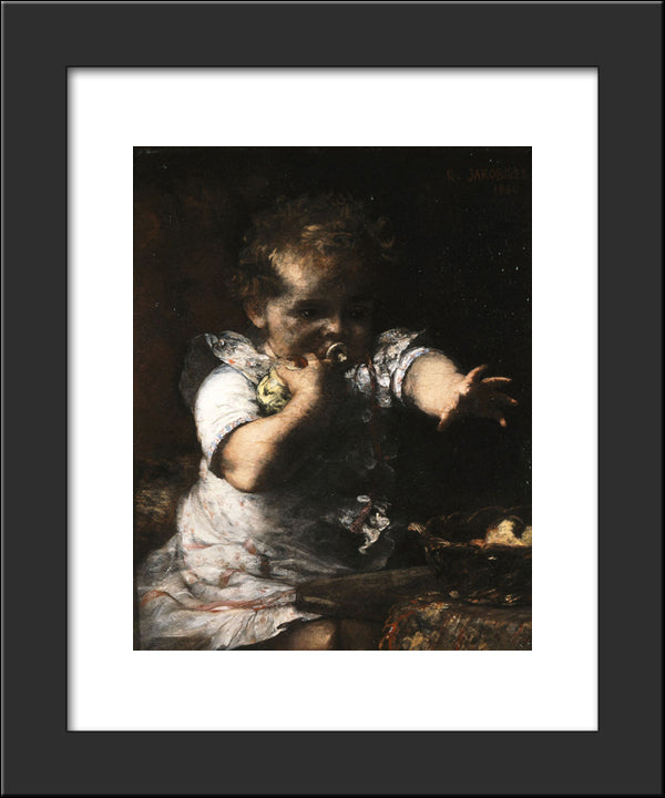 The Insatiable 20x24 Black Modern Wood Framed Art Print Poster by Jakobides, Georgios