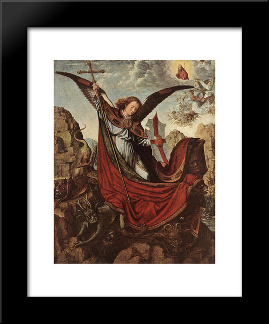 Altar Of Archangel Michael 20x24 Black Modern Wood Framed Art Print Poster by David, Gerard